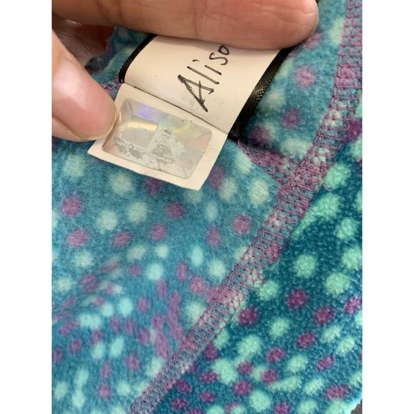 The North Face Toddler Girl Fleece Jacket Hooded Full Zip Polkadot Purple Size 3 - Picture 9 of 11